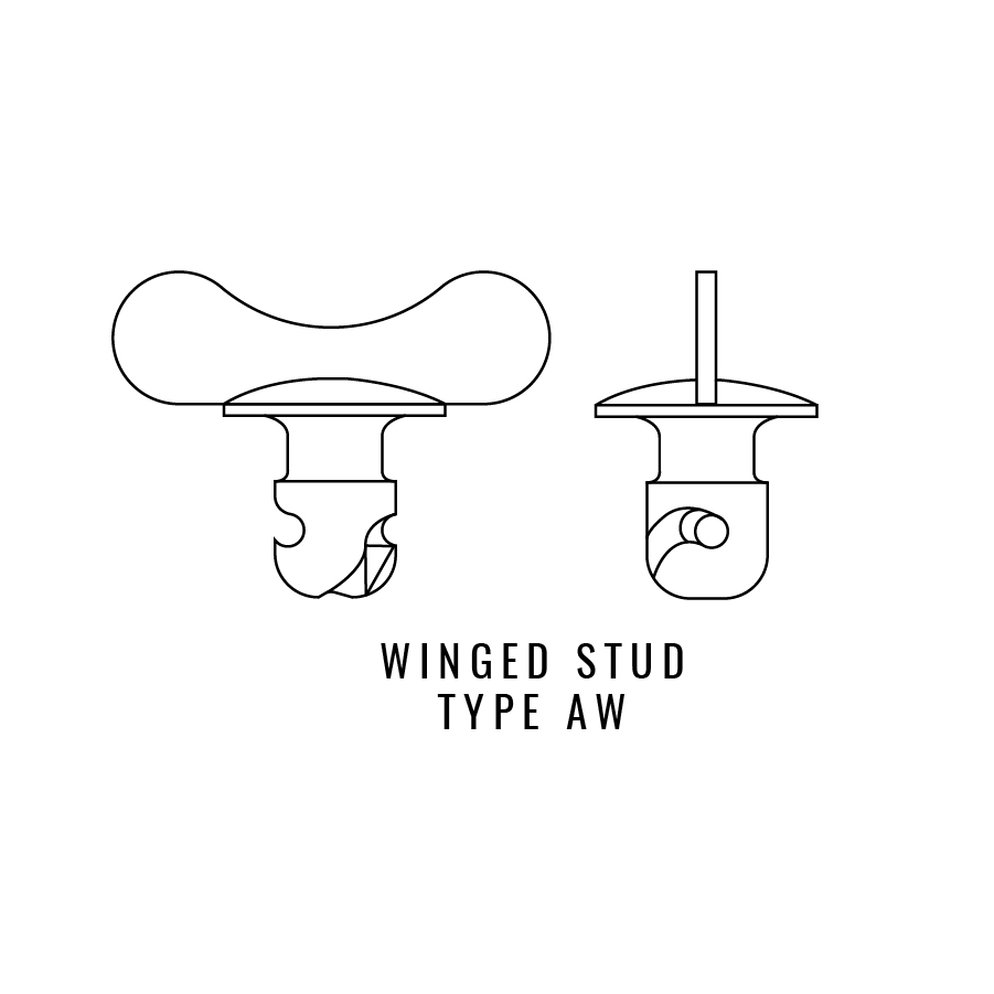 Type AW Winged Dzus Stud